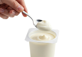 Isolated Yogurt Spoon Isolated Tasty Refreshment