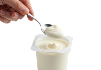 Isolated Yogurt Spoon Isolated Tasty Refreshment