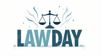 Fototapeta premium Celebrating law day embracing justice and equality in a digital environment