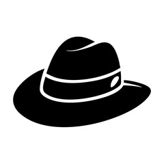 panama hats icon, panama hats silhouette vector illustration-simple silhouette illustration of panama hats, perfect for panama hats logos and icons