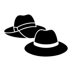 panama hats icon, panama hats silhouette vector illustration-simple silhouette illustration of panama hats, perfect for panama hats logos and icons