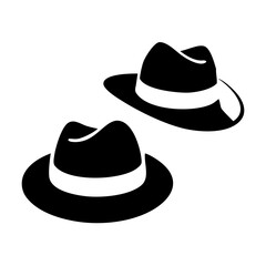 panama hats icon, panama hats silhouette vector illustration-simple silhouette illustration of panama hats, perfect for panama hats logos and icons