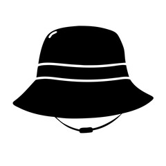 bucket hats icon, bucket hats silhouette vector illustration-simple silhouette illustration of bucket hats, perfect for bucket hats logos and icons