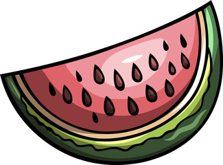 Doodle cartoon funny watermelon