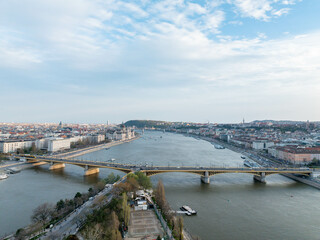 Obraz premium Budapest Landscape, Parliament, Citadella, Danube, Castle