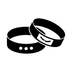 wristbands icon, wristbands silhouette vector illustration-simple silhouette illustration of wristbands, perfect for wristbands logos and icons