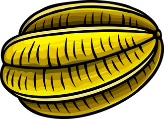 Doodle cartoon funny carambola