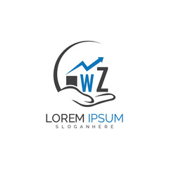 initial monogram logo With the upward progress suggested by the arrow design.
