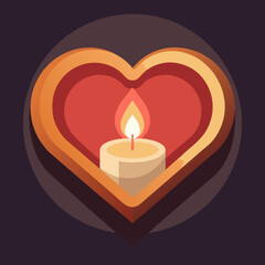 heart shaped candle
