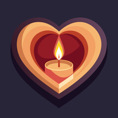 heart shaped candle
