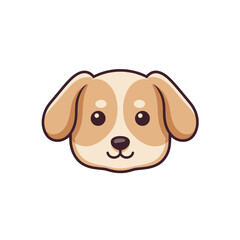 Cute Cartoon Dog Face