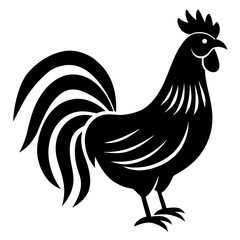 Animal rooster silhouette vector illustrator