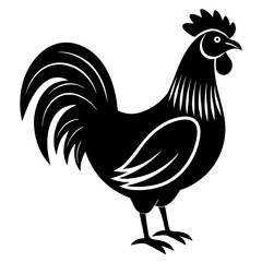 Animal rooster silhouette vector illustrator