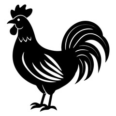 Animal rooster silhouette vector illustrator
