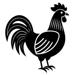 Animal rooster silhouette vector illustrator