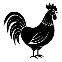 Animal rooster silhouette vector illustrator