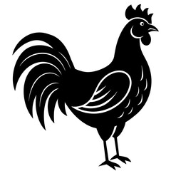 Animal rooster silhouette vector illustrator