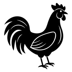 Animal rooster silhouette vector illustrator