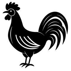 Animal rooster silhouette vector illustrator