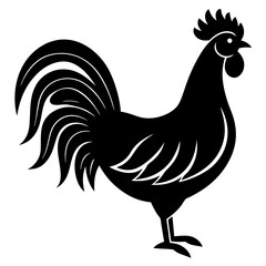Animal rooster silhouette vector illustrator