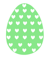 Easter egg clip art design on plain white transparent isolated background for card, shirt, hoodie, sweatshirt, apparel, tag, mug, icon, poster or badge