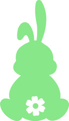 Easter bunny clip art design on plain white transparent isolated background for card, shirt, hoodie, sweatshirt, apparel, tag, mug, icon, poster or badge