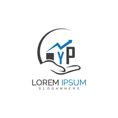 initial monogram logo With the upward progress suggested by the arrow design.
