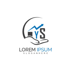 Fototapeta premium initial monogram logo With the upward progress suggested by the arrow design. 