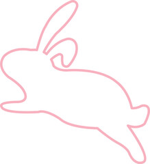 Easter bunny clip art design on plain white transparent isolated background for card, shirt, hoodie, sweatshirt, apparel, tag, mug, icon, poster or badge