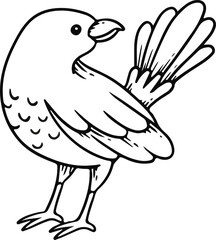 Free Vector | Hand drawn bird outline