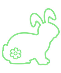 Easter bunny clip art design on plain white transparent isolated background for card, shirt, hoodie, sweatshirt, apparel, tag, mug, icon, poster or badge