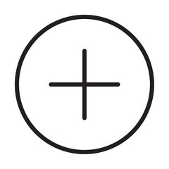 Obraz premium Add Icon outline collection in black and on white background