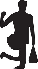 black silhouette of a woman