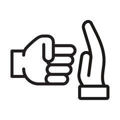 Domestic violence icon outline collection in black and on white background