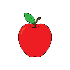 red apple vector illustration