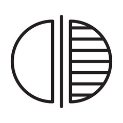 flip icon outline collection in black and on white background