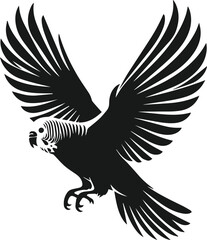 Budgerigar bird silhouette vector