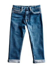 Stylish denim jeans cutout background fashion costume studio casual trendy look for seo impact