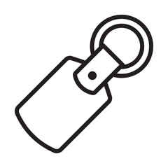 Key Chain Icon outline collection in black and on white background