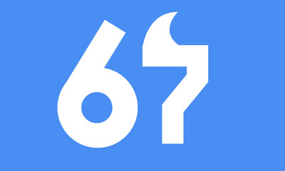 Shark logo number simple modern blue