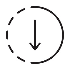 submit progress icon outline collection in black and on white background
