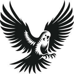 Obraz premium Budgerigar bird silhouette vector