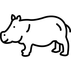 Hippopotamus Icon