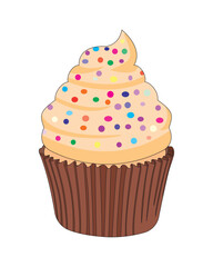 Sweet Desserts Cupcake Food Vector