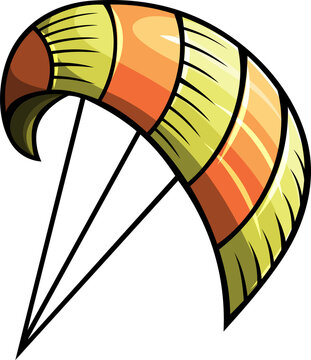 Doodle cartoon funny parachute