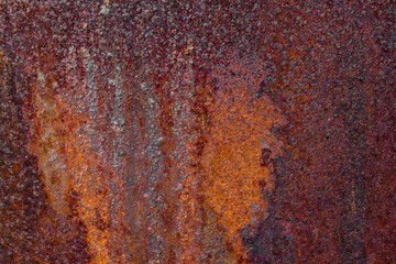 Rusty steel  plate , weathered metal background, close up texture