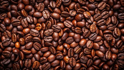 Obraz premium Roasted Coffee Beans A Rich, Aromatic, and Detailed Texture Background