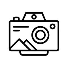 Camera Representing Digital Image Capturing Device Icon Design