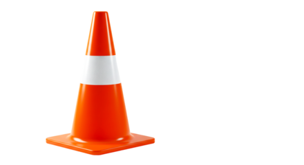 Orange cone traffic safety warning construction road work caution hazard alert symbol sign reflective 100