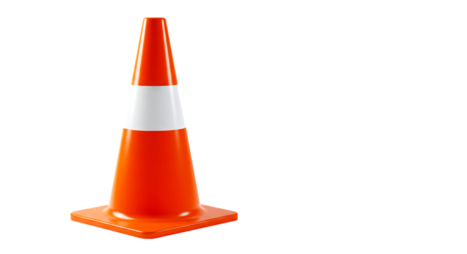 Orange cone traffic safety warning construction road work caution hazard alert symbol sign reflective 100